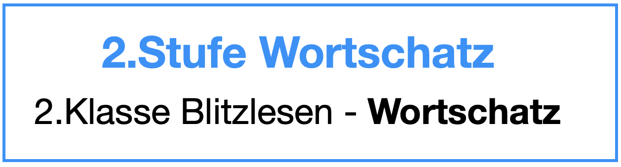 2. Stufe Wortschatz